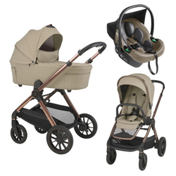 Детская коляска 3 в 1 Espiro Code 2025 и автокресло Pi Beige 04 tender green/ Бежевый (Beige 109)