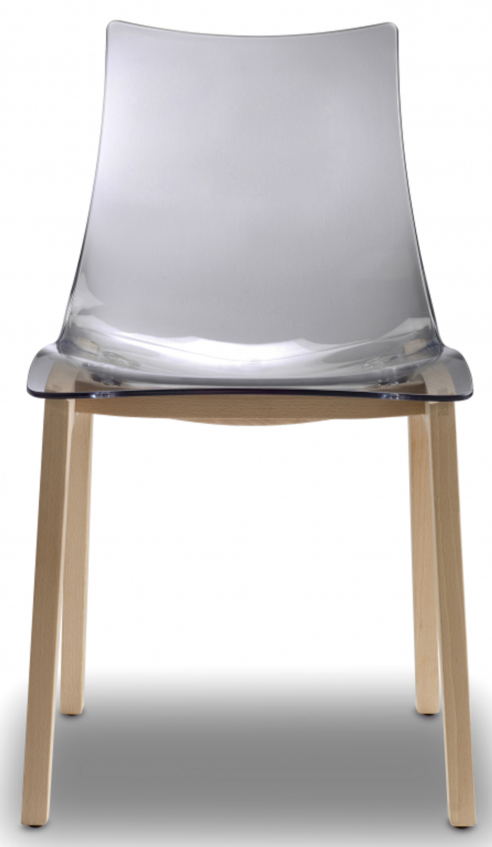 Стул прозрачный Scab Design Natural Zebra Antishock, натуральный бук, серый
