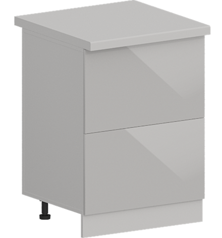 Кухня Модуль ШН2Я 600 Графит / Белый Глянец