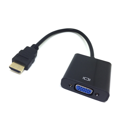 Кабель-переходник (активный) BaseTech / HDMI(19M)-VGA(15F) / 25 см- HDMI(19M)-VGA(15F)- 25 см