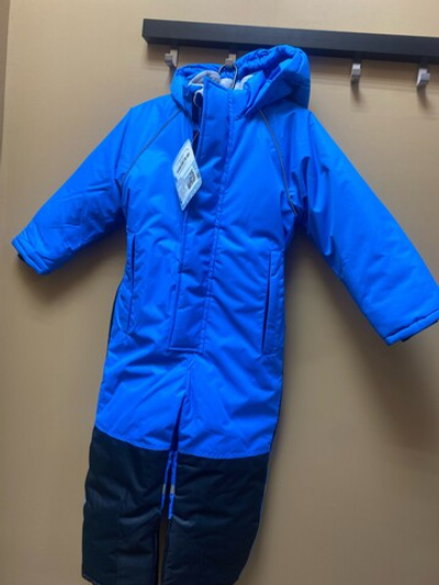Комбинезон зимний "Космос"ярко-голубой цвет, размер на рост 110 см