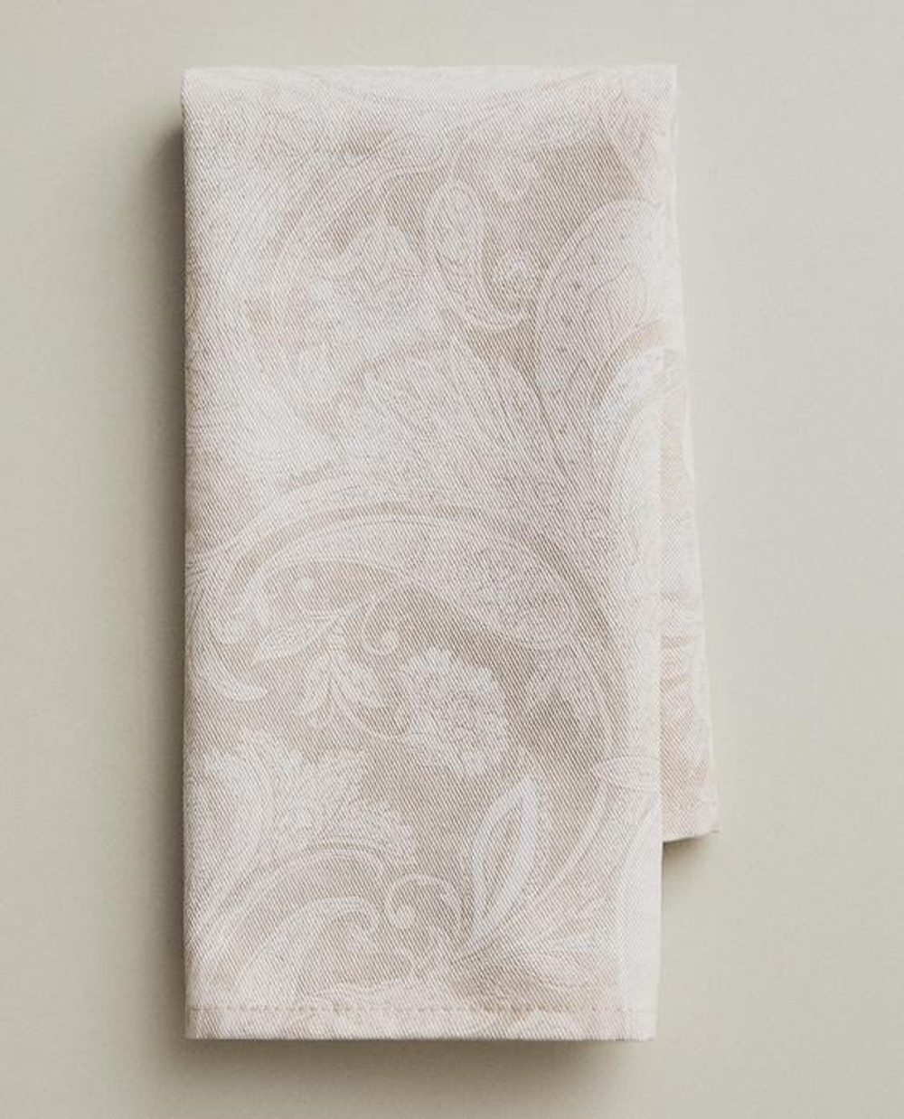 ZARA HOME САЛФЕТКИ С ПРИНТОМ "ПЕЙСЛИ" (2 ШТ.), БЕЖЕВЫЙ