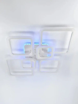 Люстра потолочная светодиодная с пультом ДУ Rivoli белая LED с RGB 180 Вт 3000 - 6000 К, светильник на кухню, в детскую, в спальню