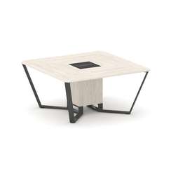 Steel Meet Стол переговорный квадратный KM-PR.B.SP-08 Денвер Светлый/Графит Глянец/Металл Антрацит 1