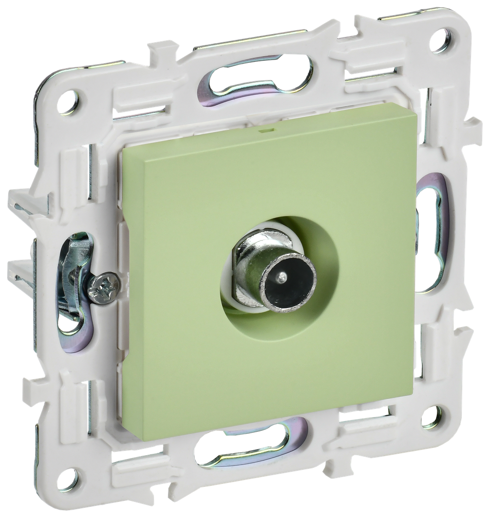 SKANDY Розетка TV проходная SK-A17G мятный IEK