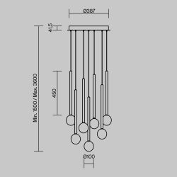 Светильник подвесной светодиодный Maytoni   MOD383PL-L20BBS3K