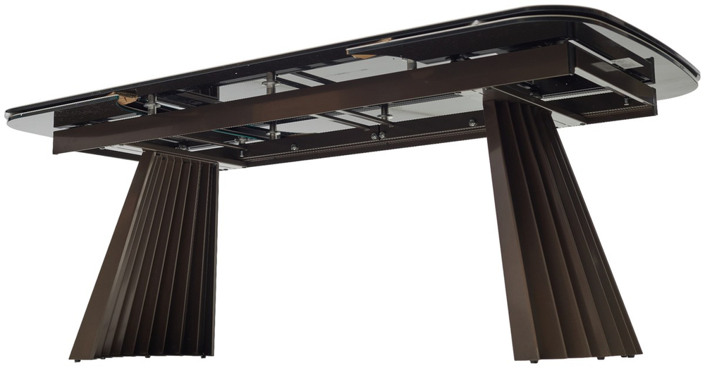 Стол ASTRID 200 TL-102 Бежевый мрамор, испанская керамика / Шоколадное золото каркас, ®DISAUR