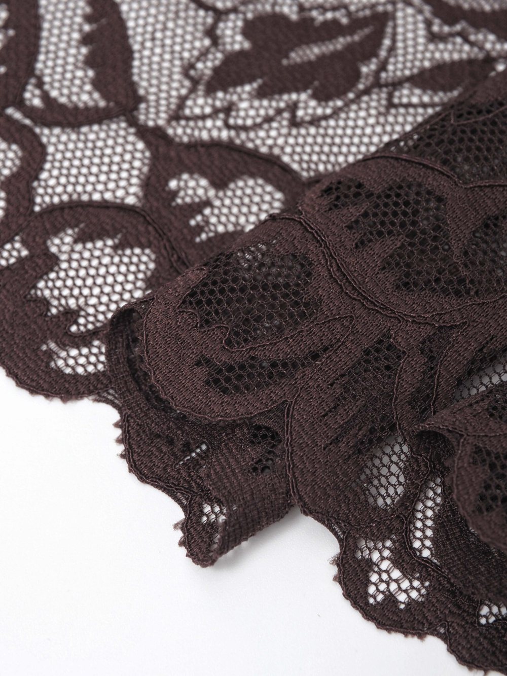 Эластичное кружево для белья цвет шоколад ширина 22 см