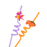 Трубочки для коктейлей пластиковые «Веселые динозавры» ассорти, 4 шт