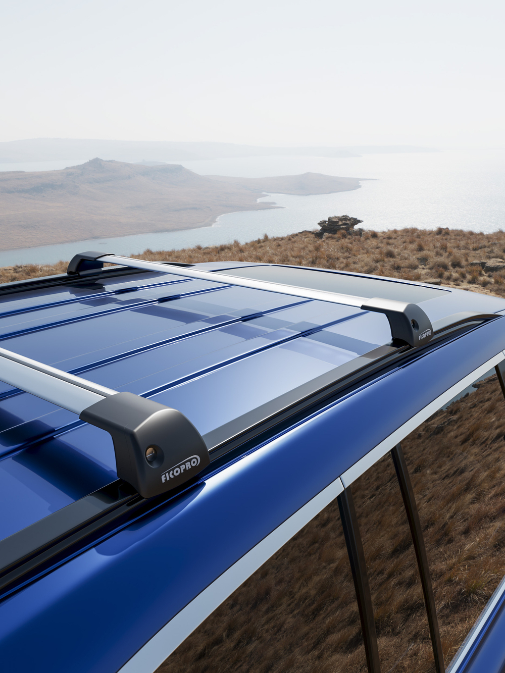 Багажник на рейлинги для Kia Sportage V(NQ5)5дв. SUV 2021-наст.время M44-7006S ,серый