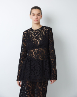 Топ из кружева Рьешар Мареско черный