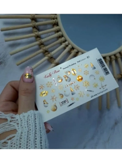 Lucky Rose Слайдеры наклейки для длинных ногтей 081