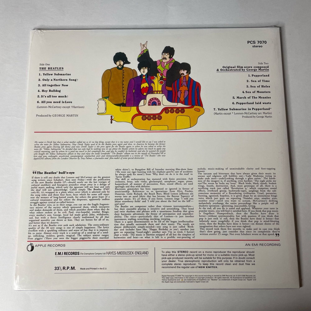Виниловая пластинка LP The Beatles Yellow Submarine (EU 2012)