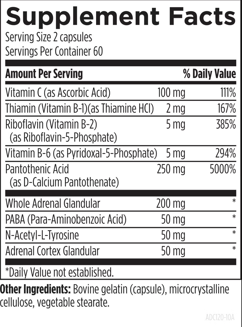 Designs For Health - Adrenal Complex - 120 capsules