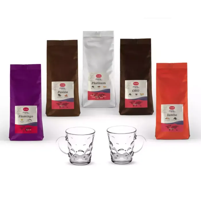 Набор Кофе в зёрнах Nivona «Premium Collection» (5 x 250г) + 2 кружки (270 ml)