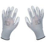 Перчатки нейлоновые SCAFFA "Базис", полиуретановое покрытие (облив), размер 8, M (средний), 00-00012434