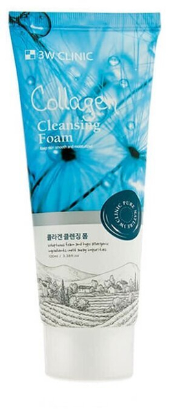 3W Clinic пенка для умывания Collagen Cleansing Foam, 100 мл
