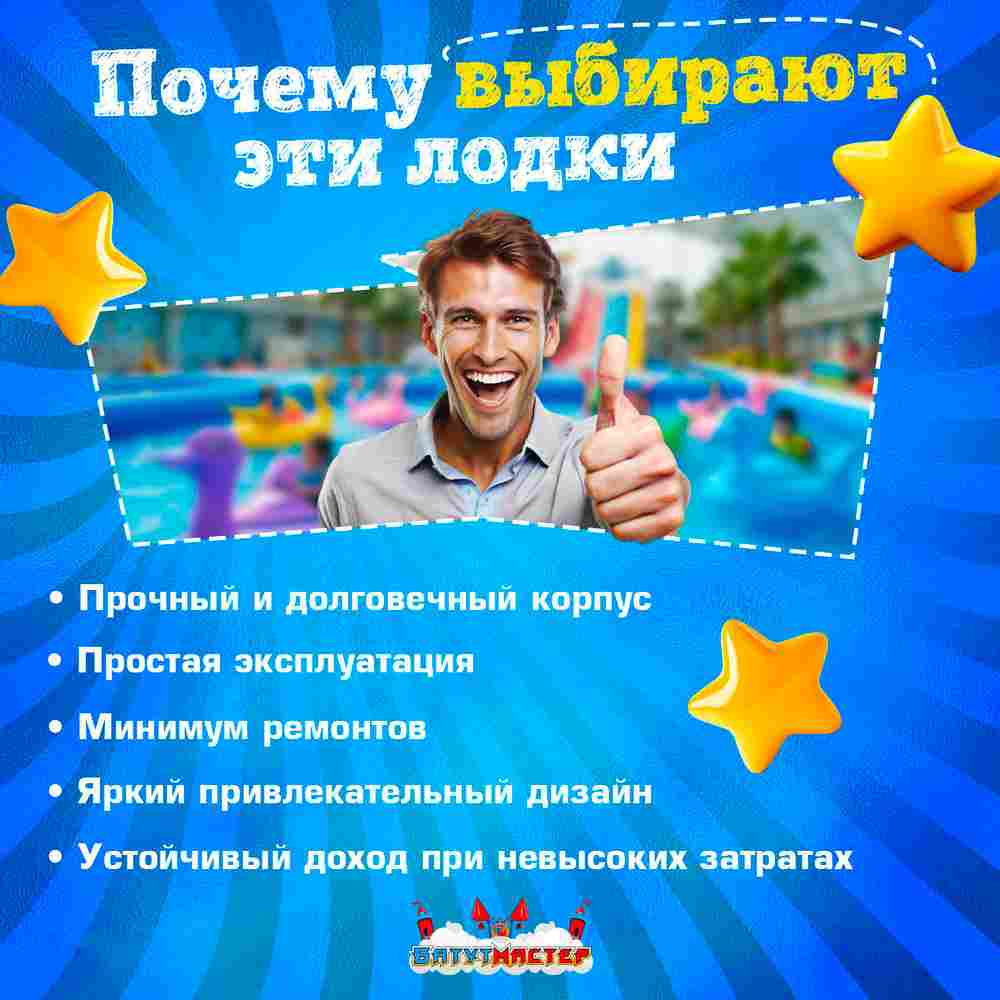 Лодка для парка аттракционов «Уточка», взрослая, на часовом механизме, 172×120×36 см