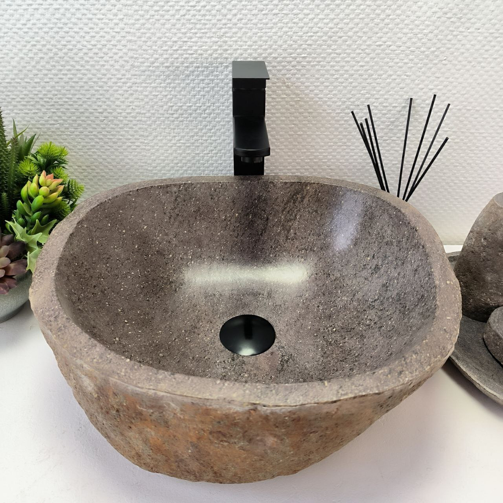 Раковина из речного камня RS-63856 (42*40*15) 0121