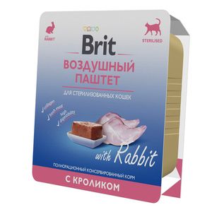 Воздушный паштет для стерилизованных кошек Brit Premium, кролик