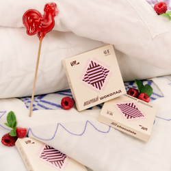 Молочный шоколад 75гр без сахара, с малиной