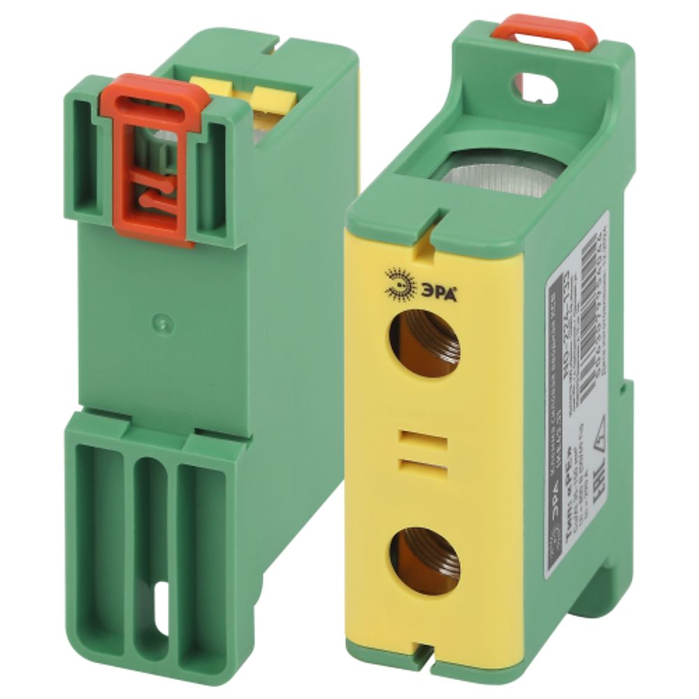 Клемма силовая вводная КСВ ЭРА NO-224-133 KE63.3 35-150 мм2 желтая/зеленая PE