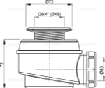 Сифон для душевого поддонa Alcaplast A46-50