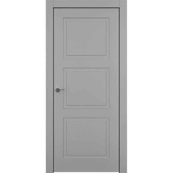 Фото звукоизоляционной двери Классика-33 серая эмаль 42 дб