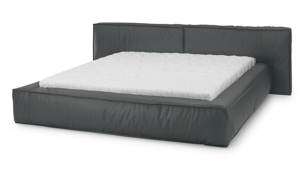 Кровать Латона 3 Galaxy Dark Gray 260*255*85 см, Серый Экокожа Нераскладной Фиеста