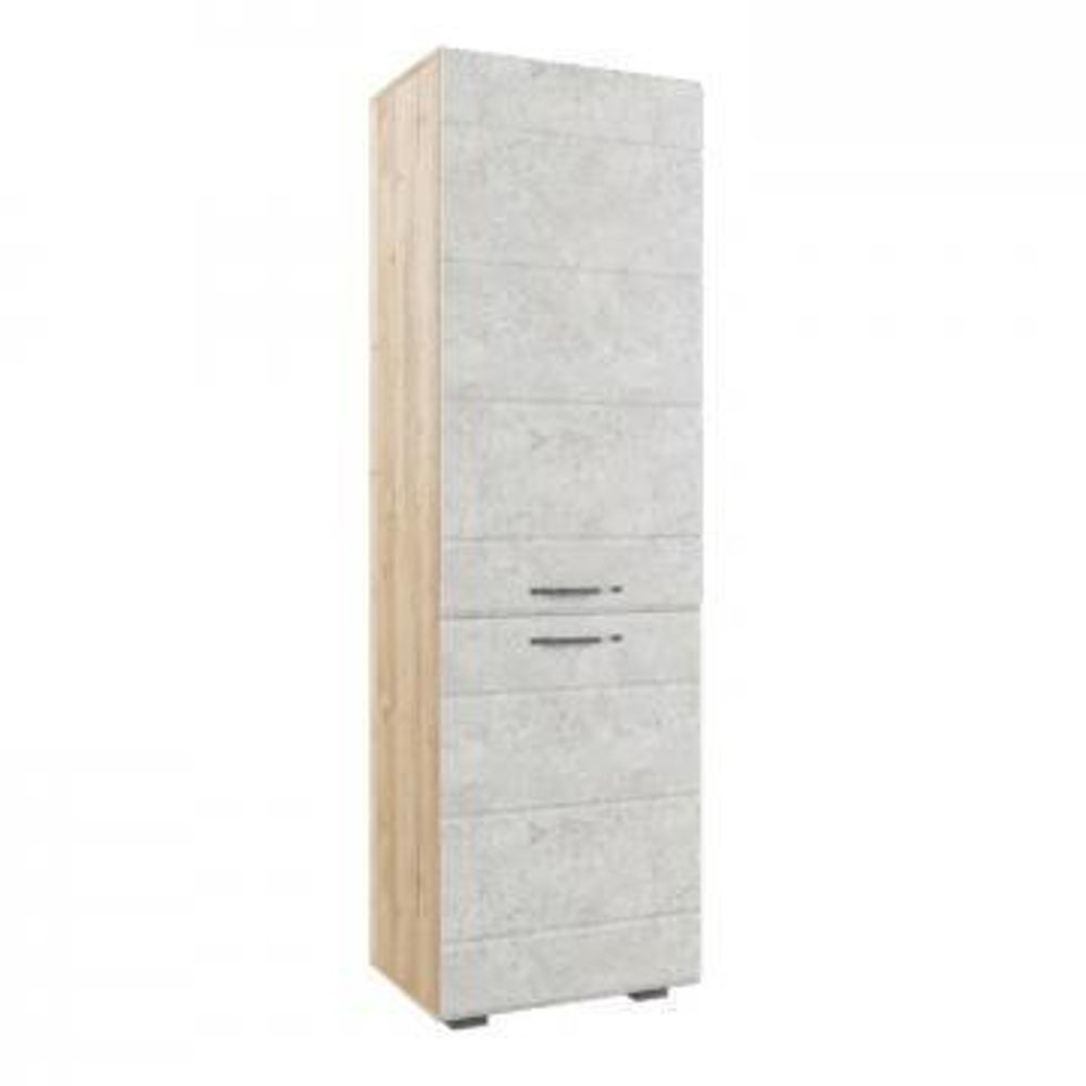 Шкаф "Асти" АШК 600.1 (дуб бунратти/камень светлый), ЛДСП/МДФ, ДСВ Мебель