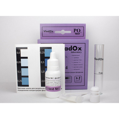 VladOx PO4 тест - профессиональный набор для измерения уровня фосфатов в воде