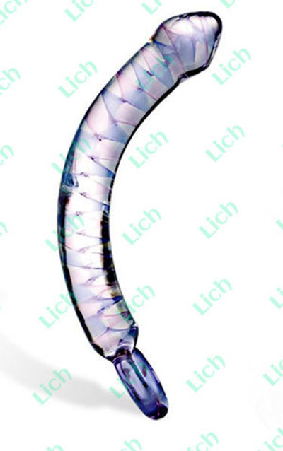 Стеклянный выгнутый стимулятор U-Turn Love Cane, 25 см