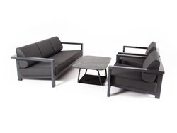 "Гранада" лаунж-зона из алюминия со столиком из HPL