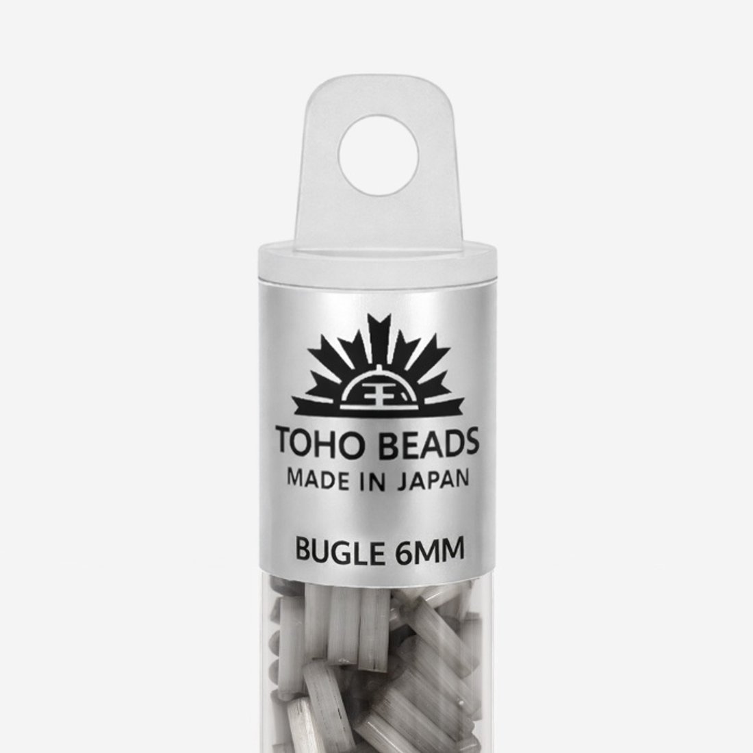 Японский бисер TOHO Bugle (стеклярус) 6mm (№1484), сатиновый непрозрачный