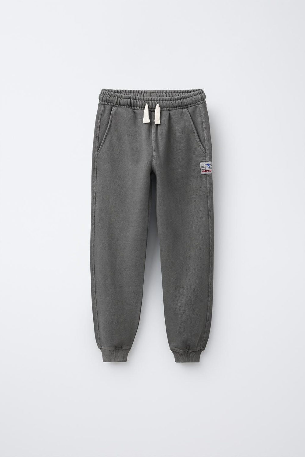 ZARA БРЮКИ-ДЖОГГЕРЫ GARMENT DYE, АНТРАЦИТОВО-СЕРЫЙ