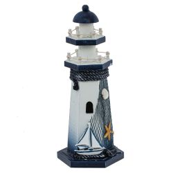 GAEM Фигурка декоративная "Маяк" (подсветка 3xLR44) , L11,5 W10 H26,5 см . 4в.
