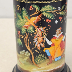 Стакан под ручки с карандашами "Жар-птица и Иван" (Ручная роспись Палех)