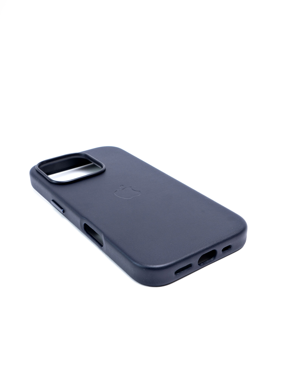 Кожаный чехол Leather Case iPhone 16 Pro Темно Синий