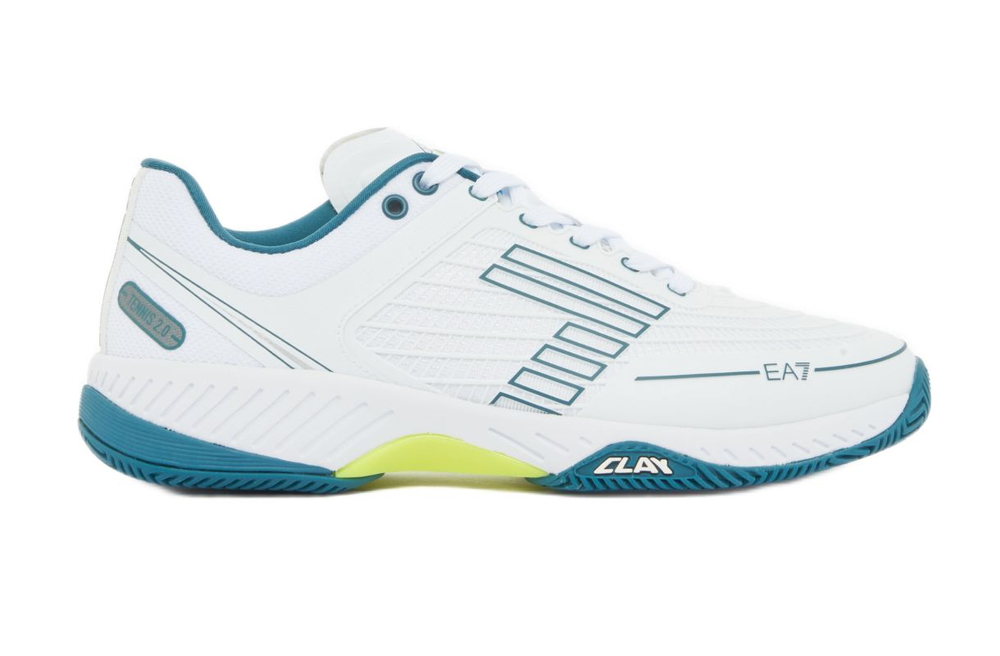 Мужские теннисные кроссовки EA7 Unisex Woven Sneaker Clay - white/hydro