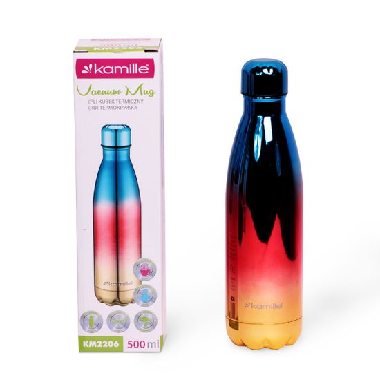 Термобутылка 500 мл. из нержавеющей стали Kamille KM 2206