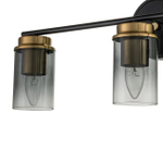 Настенный светильник 3x40Вт E14, металл/стекло, черный/бронза
