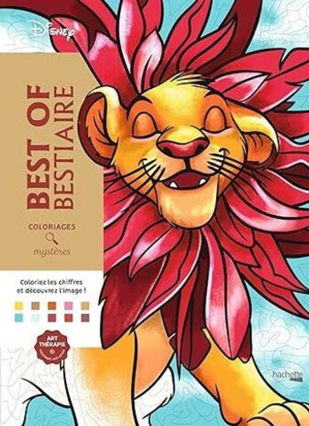 Раскраска по номерам Coloriages mysteres Disney - Best of Bestiaire - Король лев, 128стр.