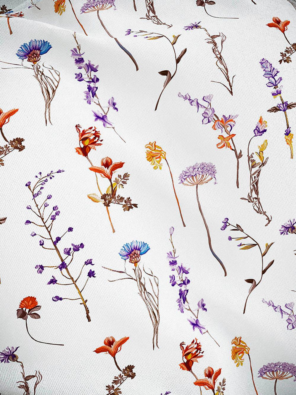 Наволочка комплект 2шт перкаль Сказка "Флора" 40x60 см на молнии