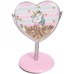 Зеркало настольное на ножке «Stylish image - Единорожек Оливер», сердце, 8*14 см (картон. коробка)
