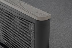 "Сан Ремо" кресло плетеное из роупа садовое, каркас алюминий темно-серый, роуп серый, ткань серая