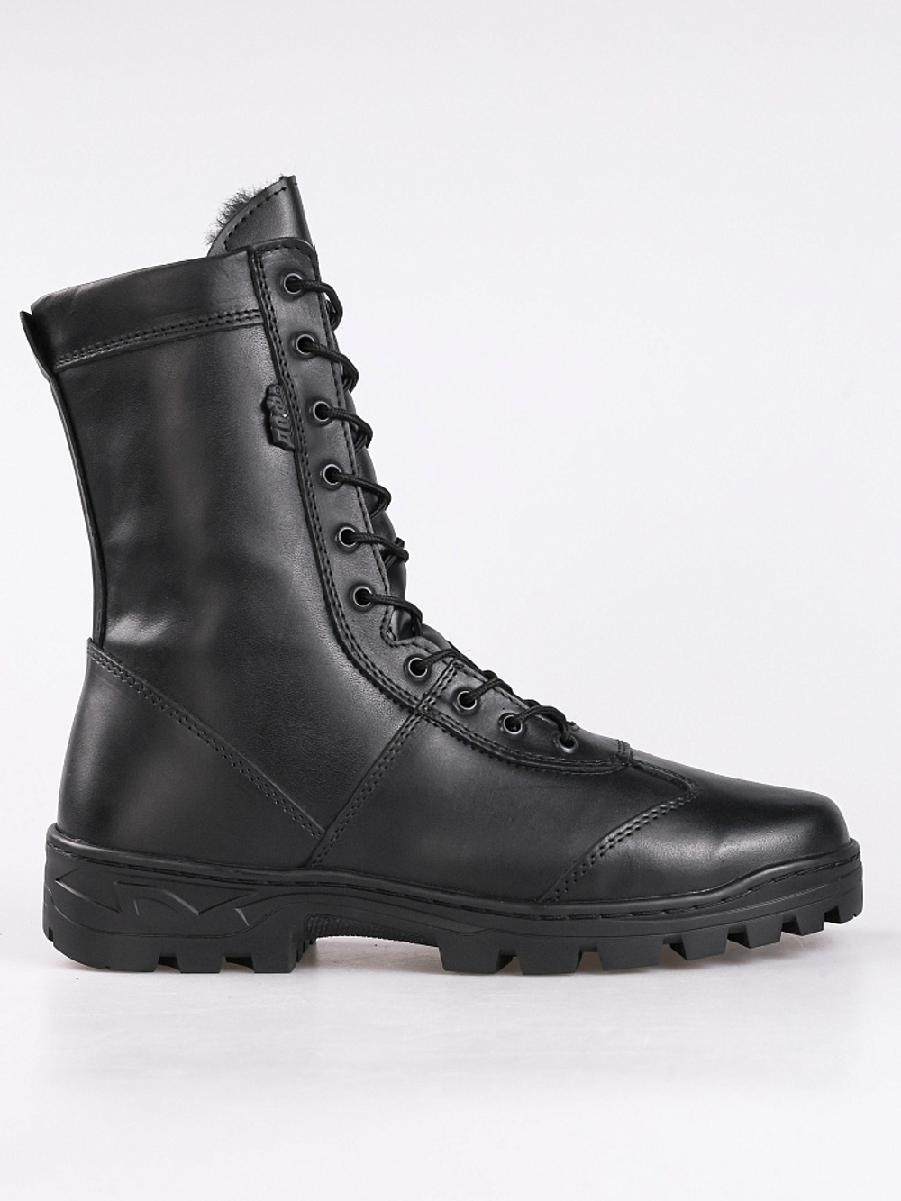 Зимние берцы с нат. мехом 5023-03 ЧЕРНЫЙ