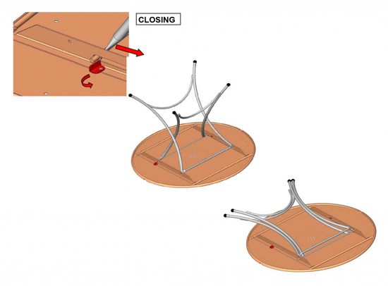 Стол металлический складной Pigalle