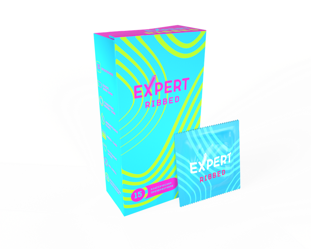 Презервативы Expert Ribbed 15 шт 9397ex