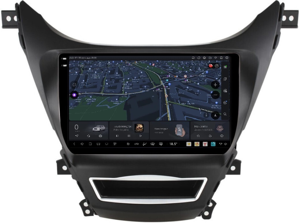 Магнитола для Hyundai Elantra 5 MD 2013-2015 (рестайлинг) - Carmedia OL-9706 QLed+2K, Android 13, UIS7870 (DUDU7), CarPlay, SIM-слот