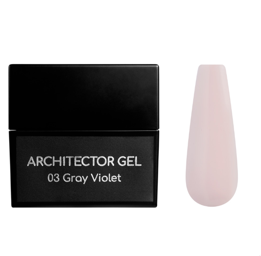 Irisk Architector Gel Jelly - Тиксотропный гель желе Gray Violet для ногтей, 15г